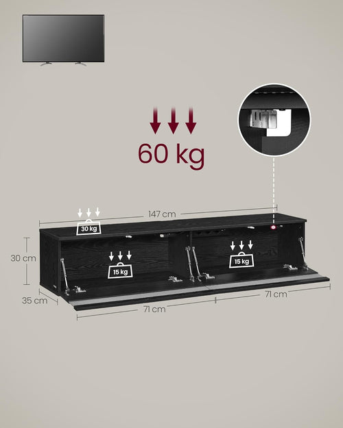 Wall-Mounted TV Cabinet with LED - Karrari