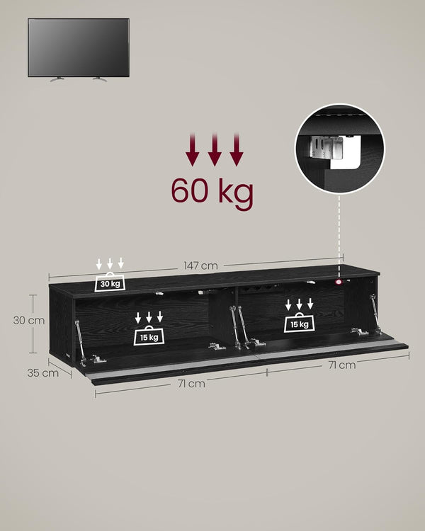 Wall-Mounted TV Cabinet with LED