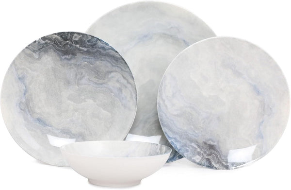 Elegant 24-Piece Dinner Set, 100% Porcelain