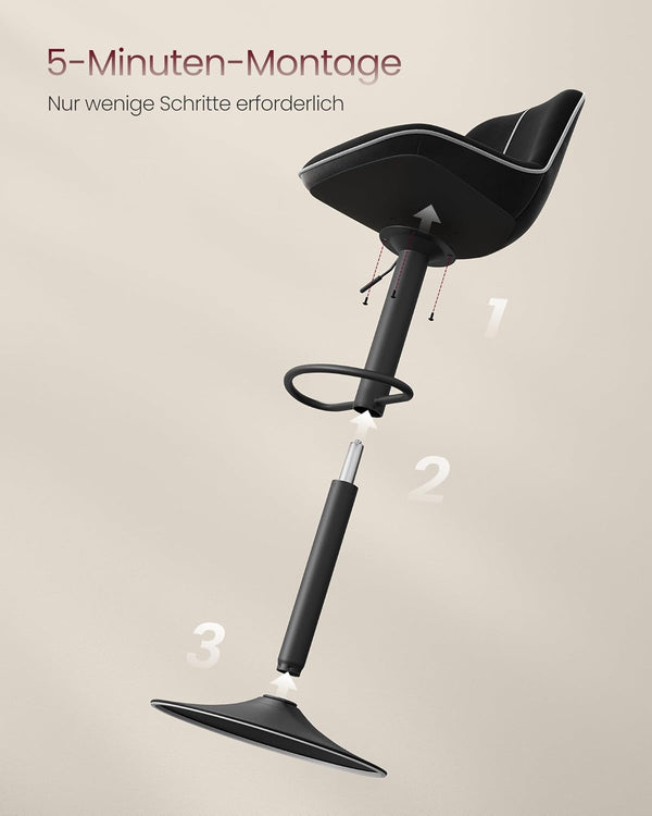 Ergonomic Velvet Bar Chairs for Kitchen Island (Set of 2)