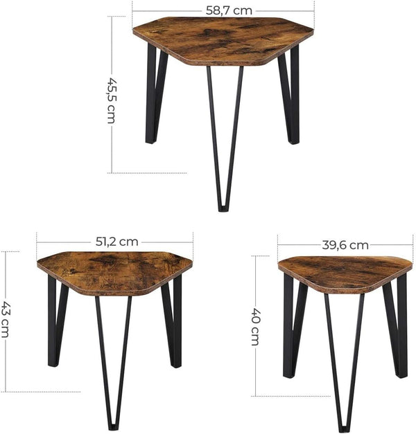 3-Piece Nesting Coffee Tables - Karrari