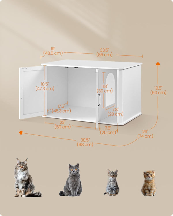 Cat Litter Box Cabinet with Double Doors - Karrari