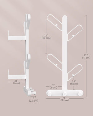 Wall-Mounted Coat Rack - 7 Hooks - Karrari