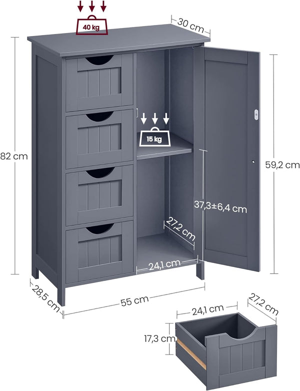 Bathroom Storage Cabinet – Chest of Drawers - Karrari