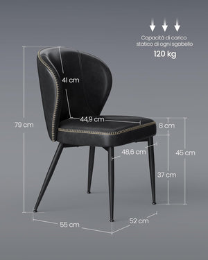 Mid-Century PU Upholstered Dining Chair - Karrari