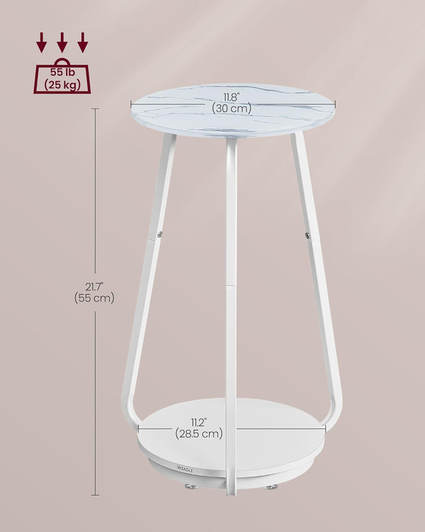 2-Tier Glass Bedside Table - Karrari