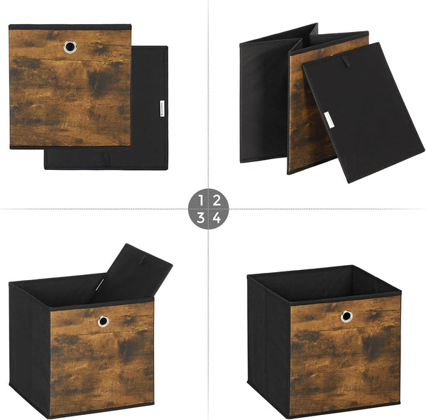 Storage Box Set of 6 - Foldable with Handles