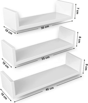 Set of 3 Floating Wall Shelves - Karrari