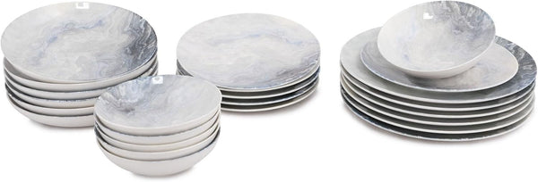 Elegant 24-Piece Dinner Set, 100% Porcelain