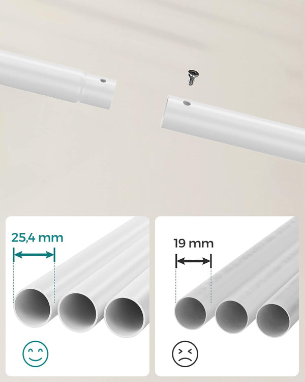 Rolling Clothes Rail with Shelf – Heavy-Duty Frame - Karrari
