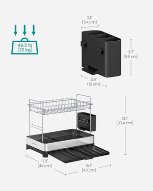 2-Tier Expandable Stainless Steel Rack - Karrari