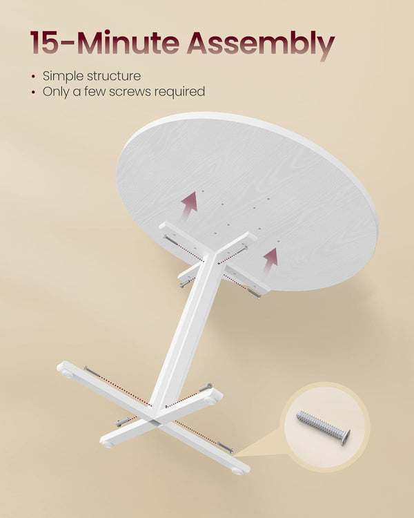 White Round Dining Table