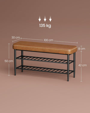 Faux Leather Storage Shoe Bench - Karrari