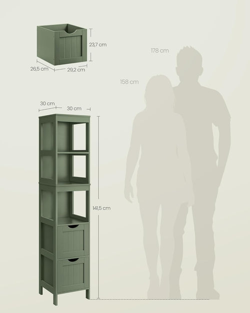 Tall Bathroom Floor Cabinet - Karrari