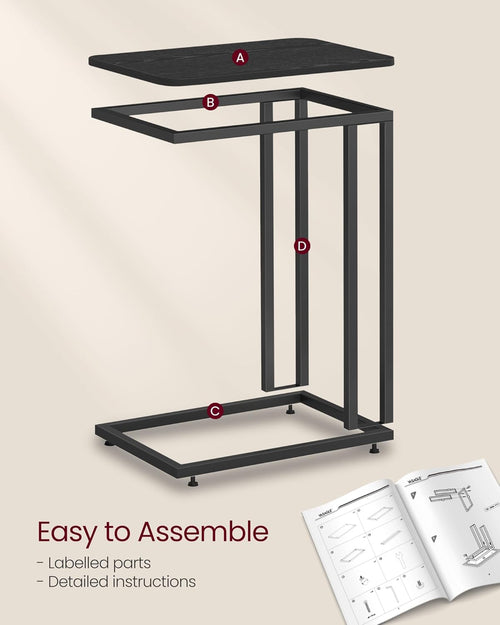 C-Shaped Rolling Side Table - Karrari