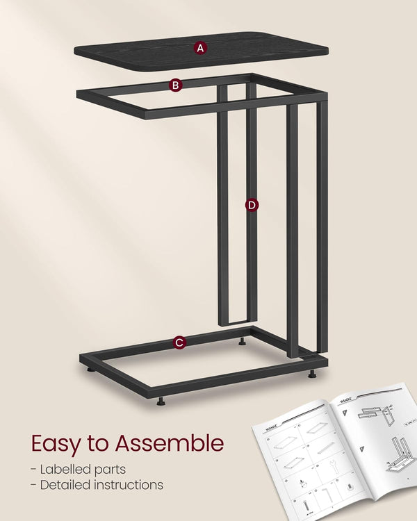 C-Shaped Rolling Side Table - Karrari