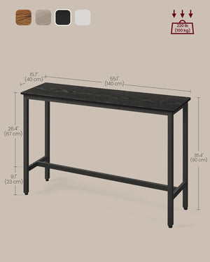 Industrial Bar Table with Steel Frame - Karrari