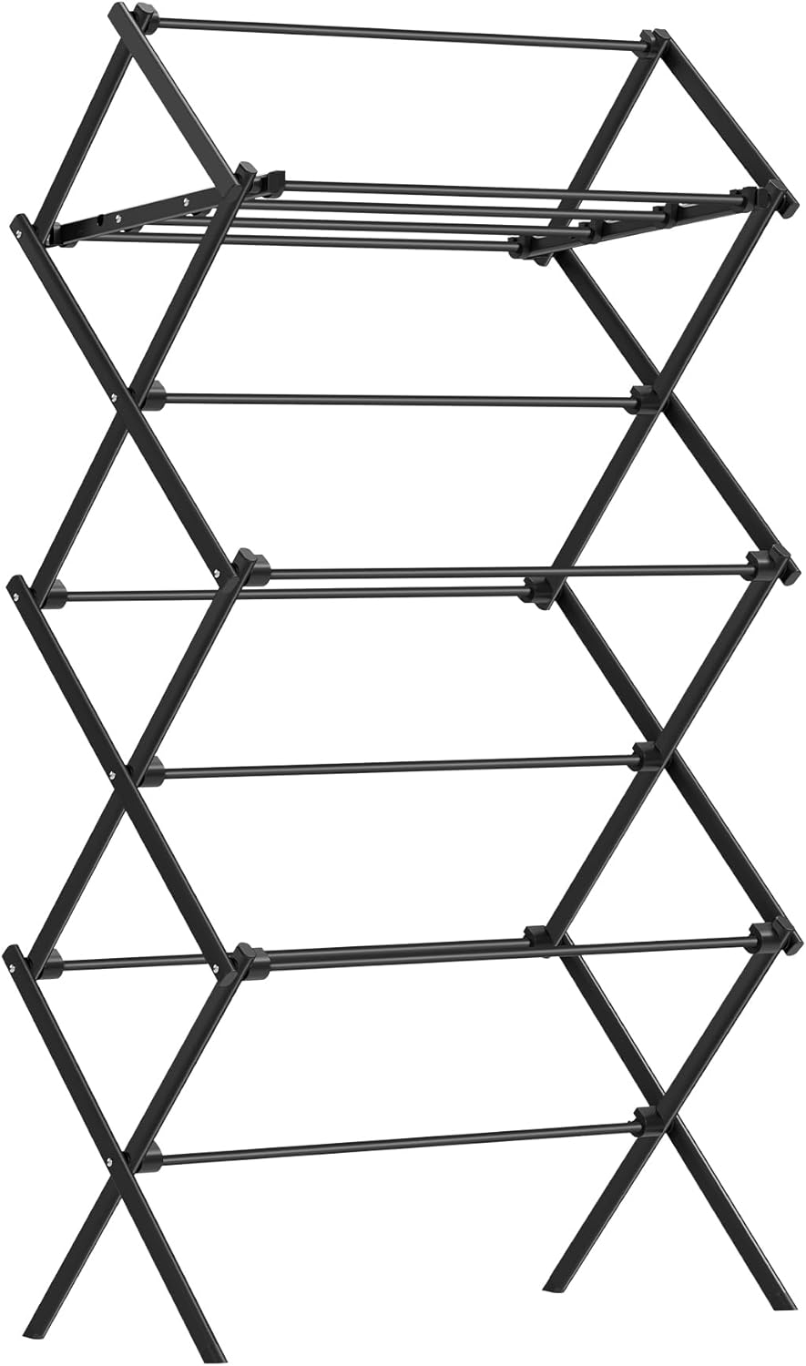 Foldable Clothes Airer, Clothes Drying Rack, Laundry Rack, Steel Frame, 37 x 75 x 135.1 cm