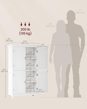 4-Door Bathroom Storage Unit
