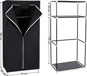 Fabric Wardrobe – Foldable Closet with Hanging Rail
