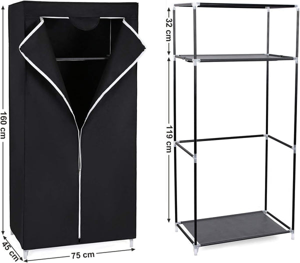 Fabric Wardrobe – Foldable Closet with Hanging Rail