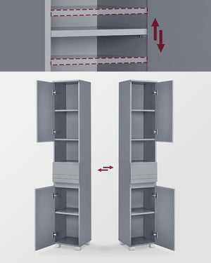 Tall Bathroom Cabinet with Drawer