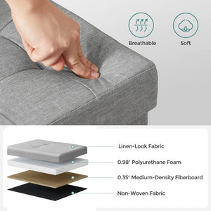 Folding Storage Ottoman Bench - Karrari