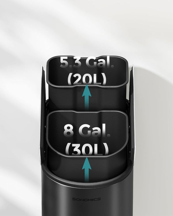 Slim Double Kitchen Bin – 30L + 20L Compartments