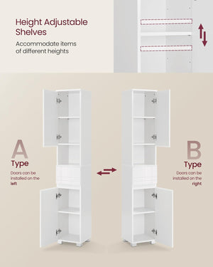 Tall Bathroom Cabinet with Drawer - Karrari