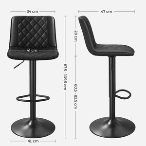 Height-Adjustable Bar Stools Set of 2 - Karrari