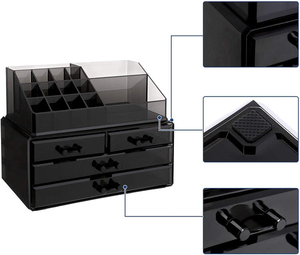 Acrylic Makeup Organizer with 4 Drawers - Karrari