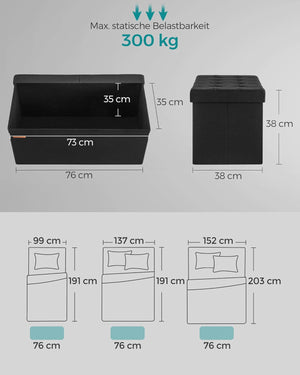 Foldable Storage Ottoman Bench - Karrari