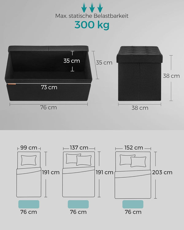 Foldable Storage Ottoman Bench - Karrari