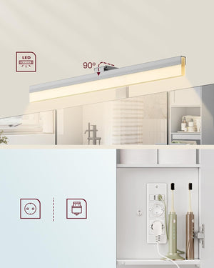 3-Door Bathroom Mirror Cabinet with Storage - Karrari