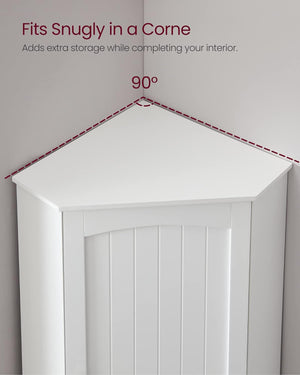 Corner Storage Cabinet with Adjustable Shelves