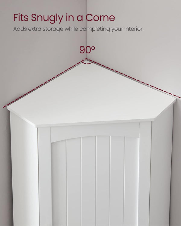 Corner Storage Cabinet with Adjustable Shelves