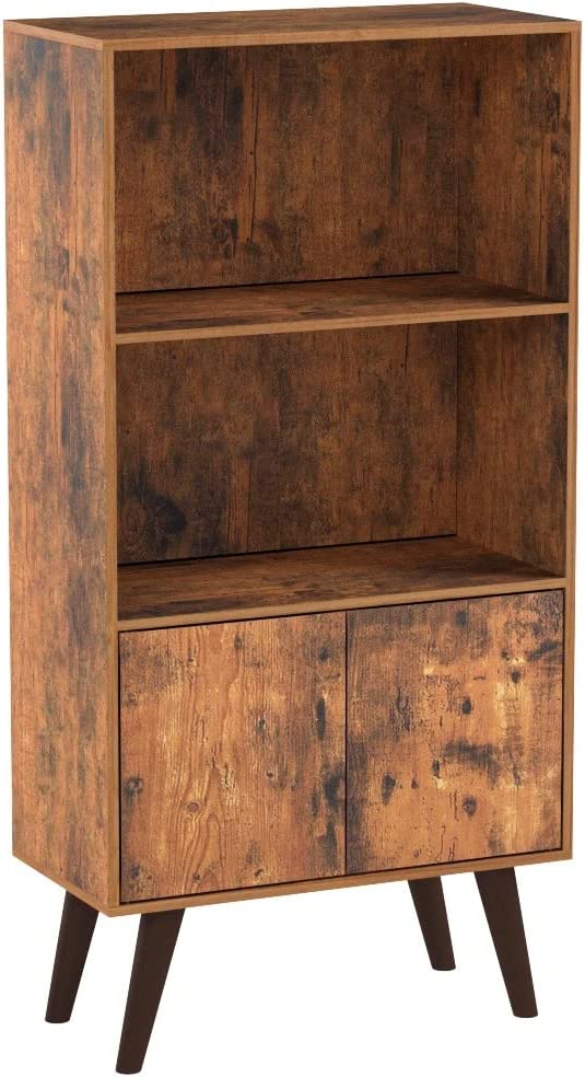 3-Tier Bookcase with Doors - Karrari