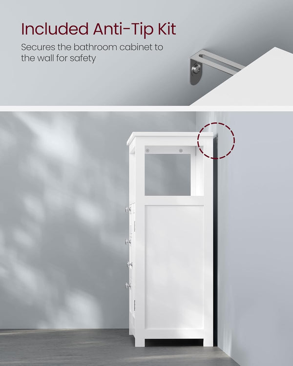 Freestanding Storage Cabinet with 3 Drawers