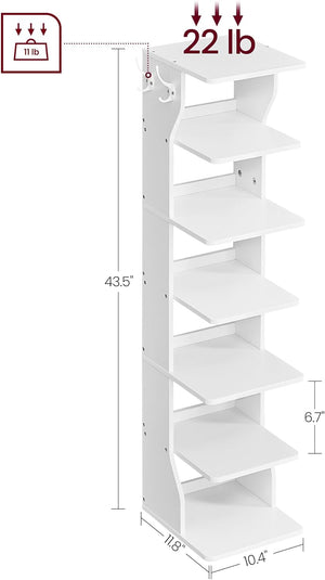 Slim 6-Tier Shoe Rack (Storage for Small Spaces) - Karrari