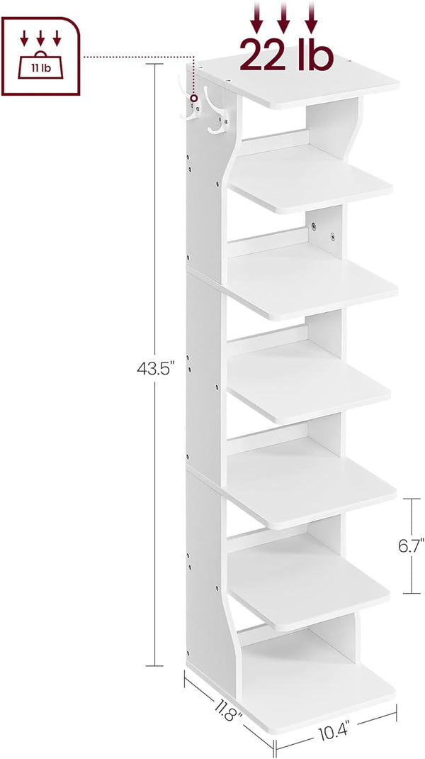 Slim 6-Tier Shoe Rack (Storage for Small Spaces) - Karrari