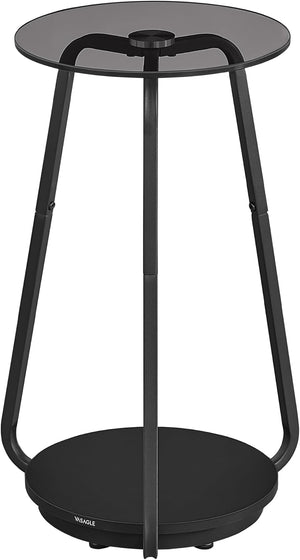 2-Tier Glass Round Side Table - Karrari