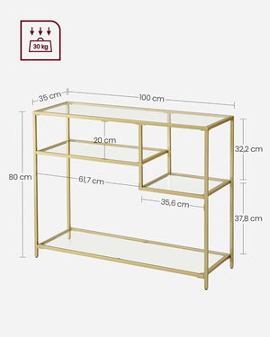 Modern Gold Console Table - Karrari