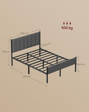 Double Metal Bed Frame (140x200cm)