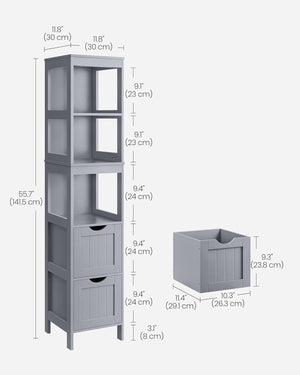 Tall Bathroom Floor Cabinet - Karrari