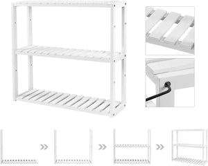 3-Tier Adjustable Bamboo Shelf - Karrari