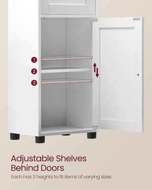 Freestanding Bathroom Cabinet with Glass Door - Karrari