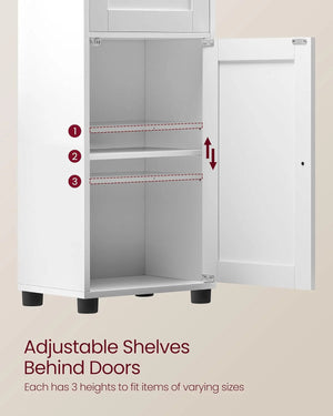Freestanding Bathroom Cabinet with Glass Door