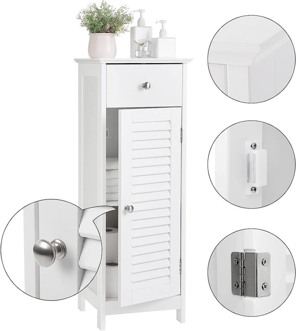 Bathroom Floor Cabinet with Drawer & Door - Karrari