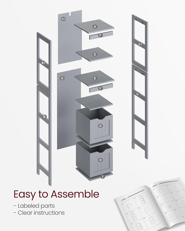 Tall Bathroom Floor Cabinet - Karrari
