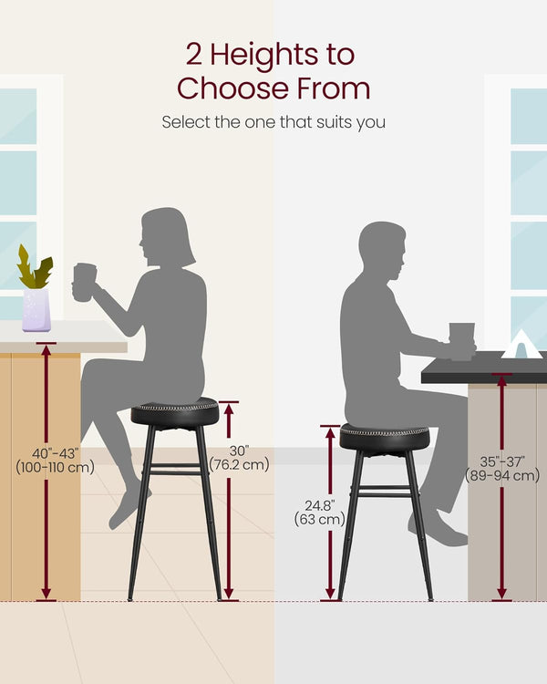 Set of 2 Kitchen Bar Stools - Karrari